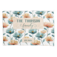 Vintage-Wasserfarben-Blumen-Familien-Erbe
