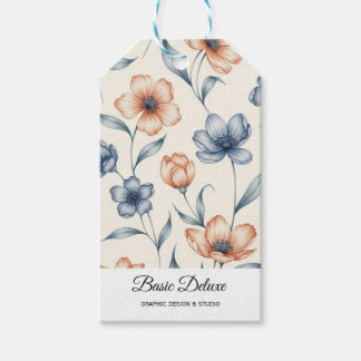 Vintage-Wasserfarben-Blumen-Geschenkanhänger Geschenkanhänger