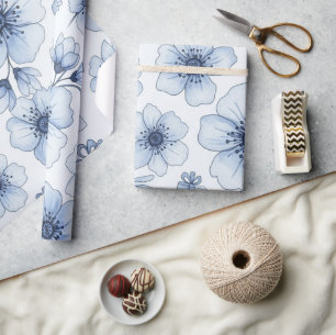 Vintage-Wasserfarben-Blumen-Geschenkpapier Geschenkpapier