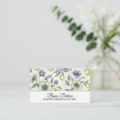 Vintage-Wasserfarben-Blumen Visitenkarte - QR-Code (Stehend Vorderseite)