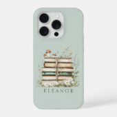 Vintage-Wasserfarben-Blumenbücher Custom iPhone Hülle (Rückseite)