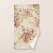 Vintage-Wasserfarben-Blumenmuster Badhandtuch Set (Handtuch)