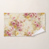 Vintage-Wasserfarben-Blumenmuster Badhandtuch Set (Handtuch)