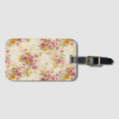 Vintage-Wasserfarben-Blumenmuster Gepäckanhänger (Vorderseite (Horizontal))