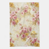 Vintage-Wasserfarben-Blumenmuster Geschirrtuch (Vertikal)