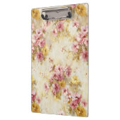 Vintage-Wasserfarben-Blumenmuster Klemmbrett (Links)