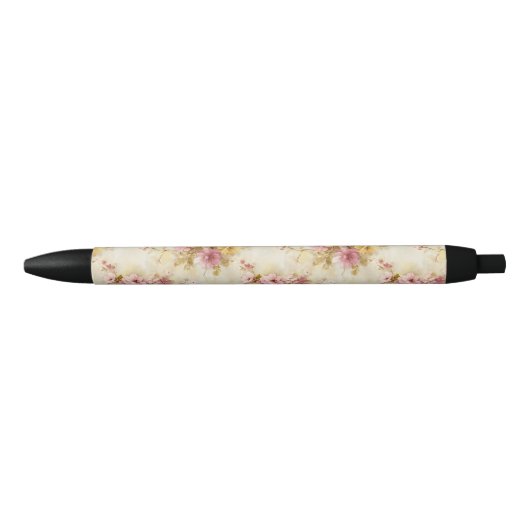 Vintage-Wasserfarben-Blumenmuster Kugelschreiber (Vorderseite)