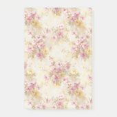 Vintage-Wasserfarben-Blumenmuster Post-it Klebezettel (Vorderseite)