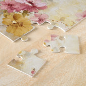 Vintage-Wasserfarben-Blumenmuster Puzzle (Seite)
