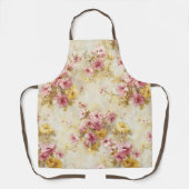 Vintage-Wasserfarben-Blumenmuster Schürze (Vorderseite)
