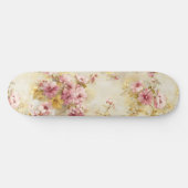 Vintage-Wasserfarben-Blumenmuster Skateboard (Horizontal)