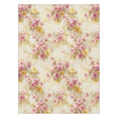 Vintage-Wasserfarben-Blumenmuster Tischdecke (Vorderseite)