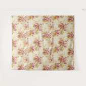 Vintage-Wasserfarben-Blumenmuster Wandteppich (Vorderseite (Horizontal))