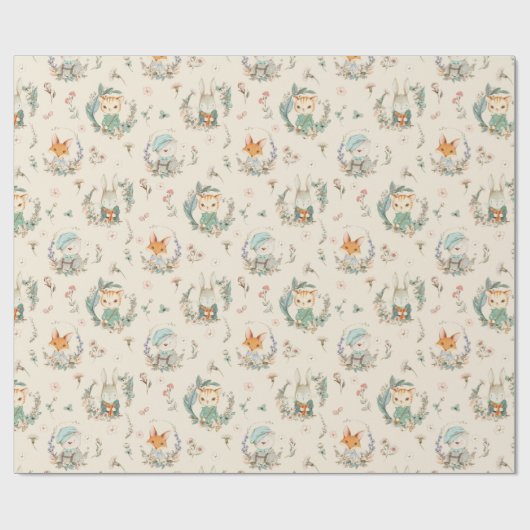 Vintage Wasserfarben Geschenkpapier (Flach)