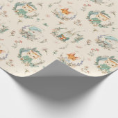 Vintage Wasserfarben Geschenkpapier (Ecke)