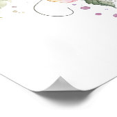 Vintage Wasserfarben-Libelle und Blume Poster (Ecke)