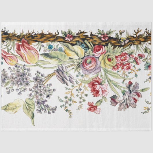 Vintage Wasserfarben Seidenpapier (Vorderseite)