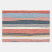 Vintage-Wasserfarben-Streifenmuster Geschenkpapier Set (Vorderseite 2)