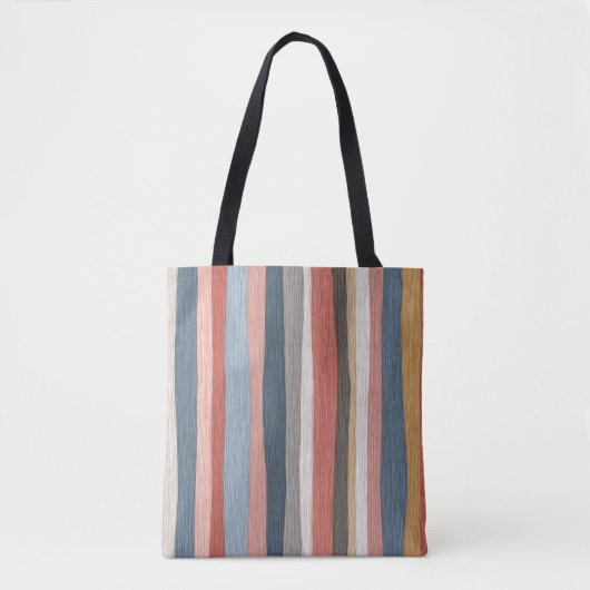 Vintage-Wasserfarben-Streifenmuster Tasche (Vorderseite)