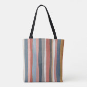 Vintage-Wasserfarben-Streifenmuster Tasche (Rückseite)