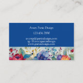 Vintage Wasserfarben Visitenkarte (Rückseite)