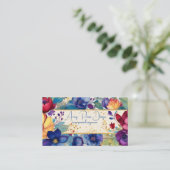 Vintage Wasserfarben Visitenkarte (Stehend Vorderseite)