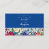 Vintage Wasserfarben Visitenkarte (Rückseite)