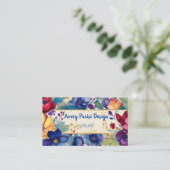 Vintage Wasserfarben Visitenkarte (Stehend Vorderseite)