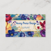 Vintage Wasserfarben Visitenkarte (Vorderseite)