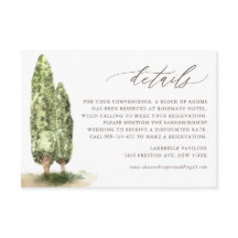 Vintage Wasserfarbenbaumen Hochzeitsdetails