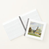 Vintage Wasserfarbenkirche in Finnland Notizblock (Innenseite)