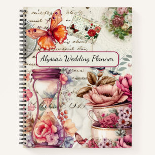 Vintage Wasserfarbenkollage Notizblock