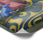 Vintage Wasserfarbenkunst Poster (Ecke)