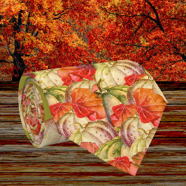 Vintage Wasserfarbenkürbis Herbst Orange Krawatte