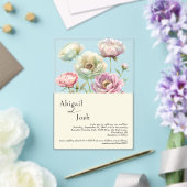 Vintage Wasserfarbenpione Moderne Hochzeit Acryleinladungen (In Situ (Hochzeit))