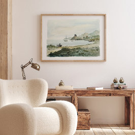 Vintage Wasserfarbenwelt Poster