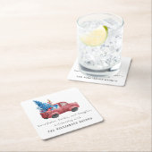 VINTAGE WASSERFARBSCHIRME PERSONALISIERT RECHTECKIGER PAPPUNTERSETZER (Vor Ort)