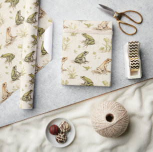 Vintage-Wasserfrosch-Geschenkpapier Geschenkpapier
