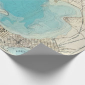 Vintage Wasserkarte Mendota Geschenkpapier (Ecke)