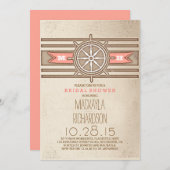 Vintage Wasserkorallendusche Einladung (Vorne/Hinten)