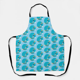 Vintage Wasserläufer in Blue Schürze