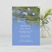 Vintage Wasserlilie Abschluss Einladung (Stehend Vorderseite)