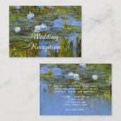 Vintage Wasserlilie Hochzeitsempfang Begleitkarte (Vorne/Hinten)