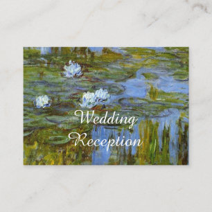 vintage Wasserlilie Hochzeitsempfang Detail Begleitkarte