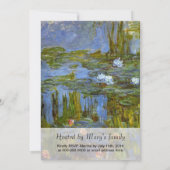 Vintage Wasserlilie Ölmalerei Graduierungsparty Einladung (Rückseite)