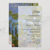 Vintage Wasserlilie Ölmalerei Graduierungsparty Einladung (Vorne/Hinten)