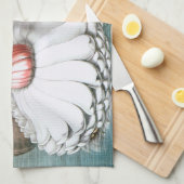 Vintage Wasserlilien Blume im Garten Geschirrtuch (Viertel Falte)