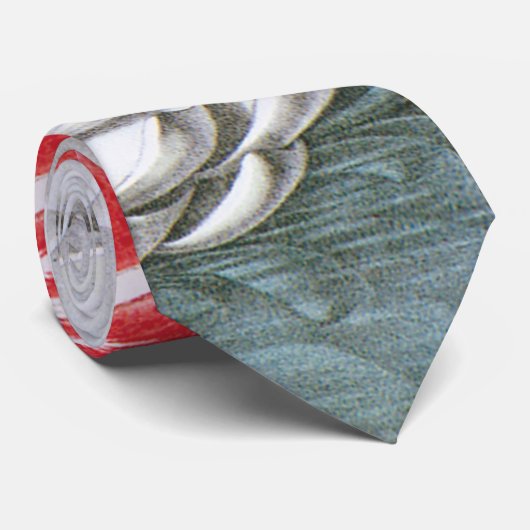 Vintage Wasserlilien Blume im Garten Krawatte (Gerollt)