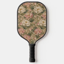 Vintage Wasserlotus Botanisches Blumenmuster