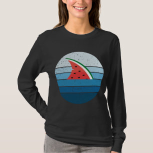 Vintage Wassermelone Fruchthaie Finnischer Sommer T-Shirt